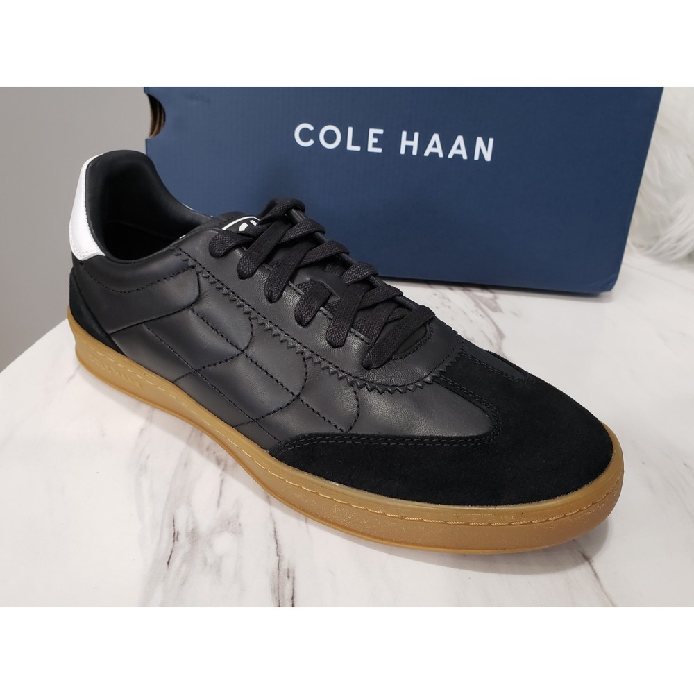 NEW 7.5 WIDE Cole Haan Men's GrandPro Breakaway Sneakers Black-Gum C38050